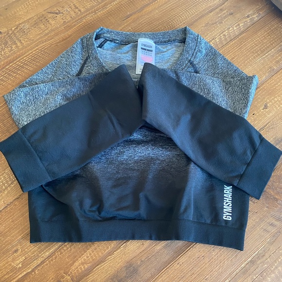 SOLD Gymshark Adapt Ombré Seamless Long Sleeve Crop Top - Picture 2 of 7